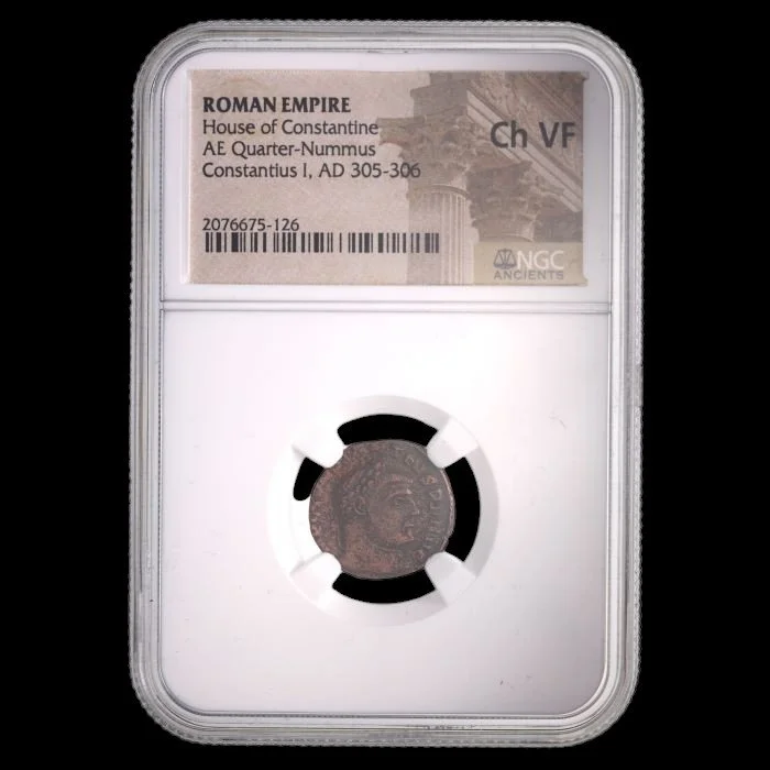 Ancient Roman Bronze Coin of Emperor Valentinian III (Last